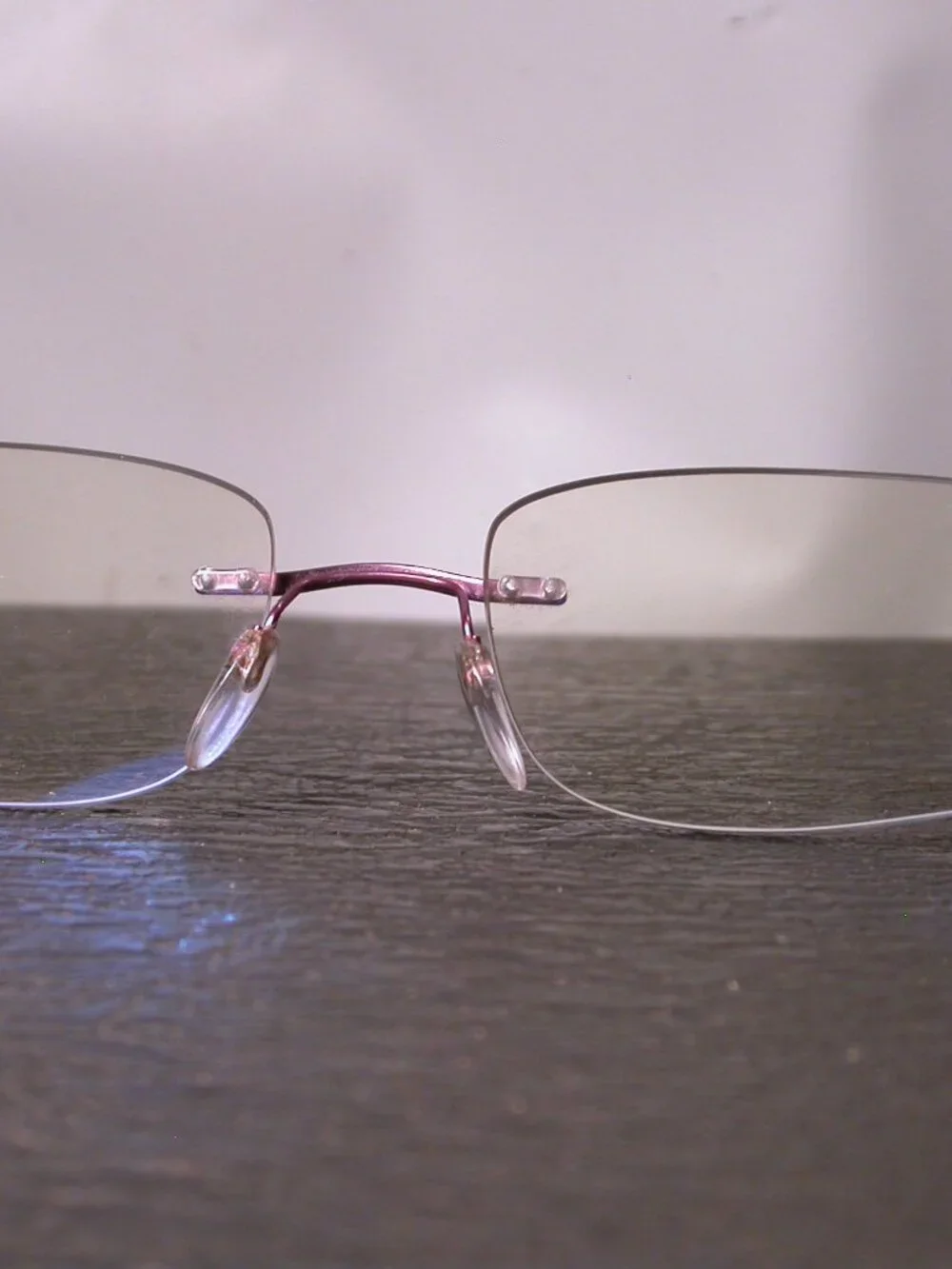 Silhouette Titan Frameless Purple Matte Clear Eyeglasses Made in Austria